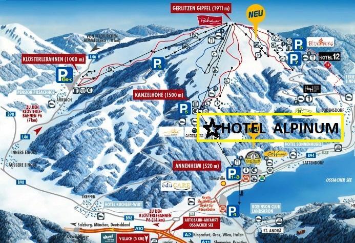 Hotel Alpinum Treffen Esterno foto